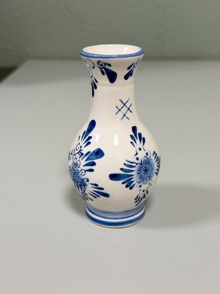 Delfts blauw aardewerk kleine vaas vaasje faience decoratie, Antiek en Kunst, Antiek | Vazen, Ophalen of Verzenden