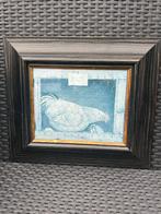 Klassieke Schilderijen Kip en Haan - Set van Twee, Antiek en Kunst, Kunst | Schilderijen | Klassiek, Ophalen of Verzenden