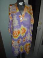 Nieuw prachtig viscose jurkje of tuniek M lila geel wit, Maat 38/40 (M), Overige kleuren, Verzenden, Nieuw