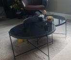 Salontafel Zuiver zwart, rond, glas 2 st., Huis en Inrichting, Ophalen, Gebruikt, 50 tot 100 cm, Rond