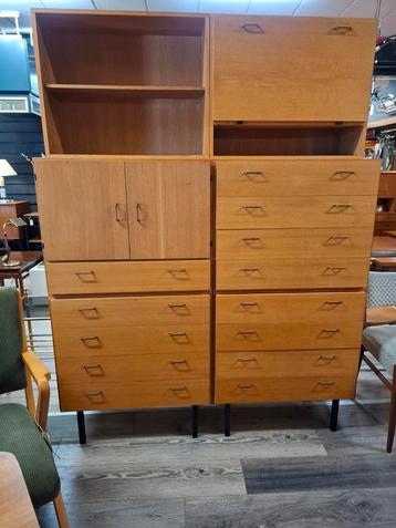 Vintage wandmeubel wandkast ladekast Simpla Lux design kast
 beschikbaar voor biedingen