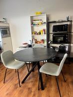 IKEA MARIEDAMM eettafel + 3 KARLPETTER stoelen – marmerlook, Ophalen, 100 tot 150 cm, 50 tot 100 cm, Zo goed als nieuw