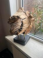 Mooie hout stronk op voet  voor op een zuil van ptmd, Ophalen, Zo goed als nieuw