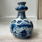 8 cm hoog vaasje porceleyne fles delftsblauw landschap 1930, Ophalen of Verzenden
