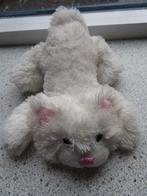 Wit velours katje kat poes poesje van Hema kontje omhoog, Kinderen en Baby's, Speelgoed | Knuffels en Pluche, Ophalen of Verzenden