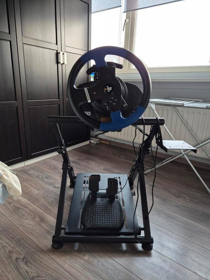 PS Stuur met standaard en pedalen, Spelcomputers en Games, Spelcomputers | Overige, Zo goed als nieuw, Ophalen