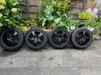 Aluminium velgen 15 inch zwart met winterbanden, Auto-onderdelen, Banden en Velgen, Ophalen, Gebruikt, 15 inch, Banden en Velgen