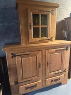 Geloogd eiken kast, Ophalen, Gebruikt, Met deur(en), 200 cm of meer