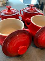 Le creuaet soepkom/voorraad potje (4x), Ophalen of Verzenden, Gebruikt, Overige materialen, Pot, Bus of Blik