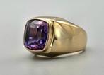 Gouden Vintage ring edelsteen amethist. (Pinkring).2025/682, Ophalen of Verzenden, Goud, Ring, Met edelsteen
