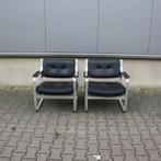 Mondo Armchair Joc Vetlanda | 2 exemplaren | zwart leer, Ophalen, Gebruikt, Betreft 2e hands Joc Vetlanda, Mondo Armchair Joc Vetlanda