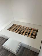 Ikea Nordli bed 140x200 cm met 6 lades, Huis en Inrichting, Wit, Tweepersoons, Zo goed als nieuw, 200 cm