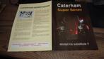 Folder CATERHAM   SUPER  SEVEN, Verzenden, Gelezen, Overige merken
