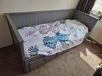 Bedbank (Hemnes, Ikea) grijs, Ophalen, 85 tot 100 cm, Gebruikt, Matras