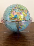 Vintage 80's Scan-Globe spaarpot met sleutel, Ophalen of Verzenden, Gebruikt, Kunststof, Overige thema's
