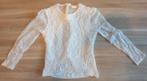 Witte blouse met lange mouwen en decoratie, maat S - NIEUW, Nieuw, Vera & Lucy, Ophalen of Verzenden, Wit