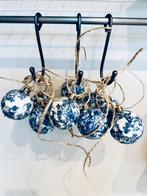 10 delfts blauwe kerstballen papier mache kerst hanger, Diversen, Kerst, Ophalen of Verzenden, Zo goed als nieuw, Nvt, Nvt