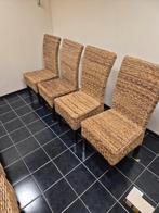 8 Riet/Rotan Stoelen, Huis en Inrichting, Gebruikt, Bruin, Riet of Rotan, Ophalen of Verzenden