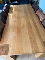 Mooie robuuste eiken eetkamer tafel, Ophalen, Zo goed als nieuw, Moderne strakke tafel, 6 tot 8 stoelen