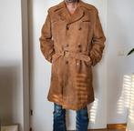 Vintage Heren Jas - Bruin Suède Trenchcoat, Bruin, Ophalen of Verzenden, Gedragen, Calwo-flor