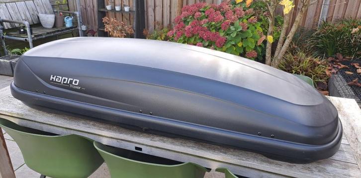 Dakkoffer Hapro Traxer 6.6 (Antraciet), Auto diversen, Dakkoffers, Gebruikt, Ophalen
