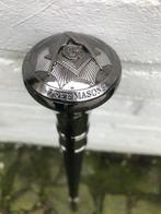 mooie metalen wandelstok/ flaneerstok, vrijmetselarij, Ophalen of Verzenden, Zo goed als nieuw