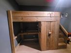 Steigerhouten Hoogslaper met Bureau & Opbergruimte, Ophalen of Verzenden, Gebruikt, Hoogslaper
