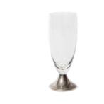 GLAS met zilver kleurig voet - glaasje cognacglas?, Ophalen of Verzenden