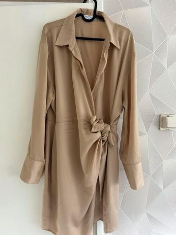 Costes overslagjurk beige/champagne XL