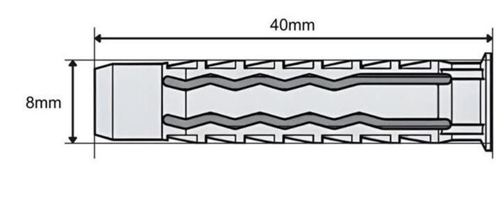 Pluggen, Doe-het-zelf en Verbouw, IJzerwaren en Bevestigingsmiddelen, Nieuw, Pluggen, Minder dan 50 mm, Ophalen of Verzenden