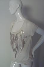 GLITTER OP SHIRT VAN EXPRESSO MT XXL, Beige, Maat 46/48 (XL) of groter, Zo goed als nieuw, Korte mouw