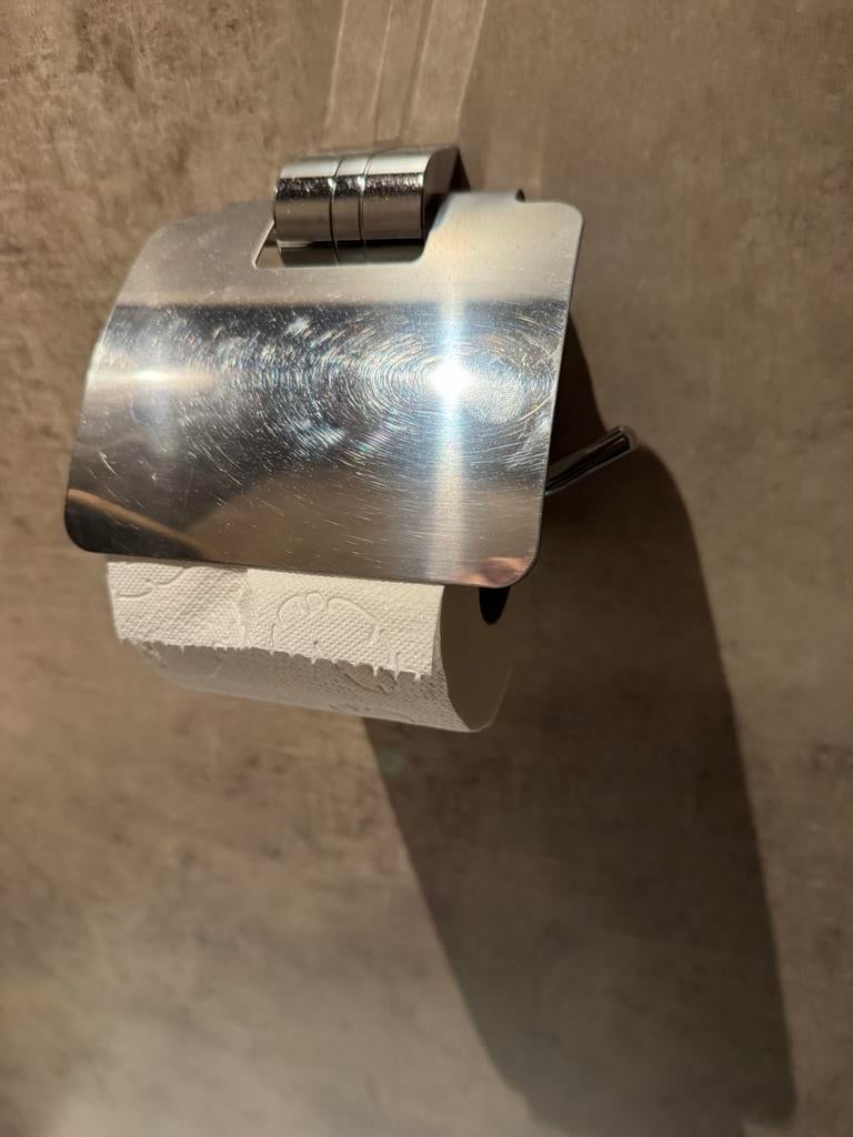 Chrome WC Accessoires - Gebruikt 3 delig, Ophalen of Verzenden, Gebruikt, Overige kleuren, Overige typen