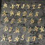 14 karaat gouden letter hangers kettinghanger, Ophalen of Verzenden, Zo goed als nieuw, Goud