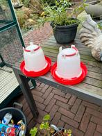 2 drinkbakken en voedertrap bak, Dieren en Toebehoren, Pluimvee | Toebehoren, Ophalen of Verzenden, Gebruikt, Drinken en Voederen