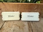 Houten tekstbordjes Home, wit/zwart, Ophalen, Gebruikt