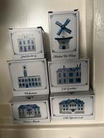 Delfts Blauw Miniatuur Huisjes - 6 Stuks, Antiek en Kunst, Ophalen of Verzenden