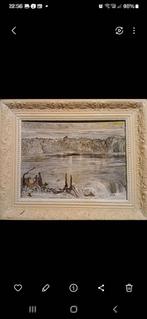 Olieverfschilderij Landschap, Gesigneerd, Antiek en Kunst, Ophalen of Verzenden