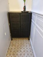 Zwart rotan kast, Ophalen, 25 tot 50 cm, 50 tot 100 cm