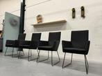 4 Nieuw Label Vandenberg Donna eetkamerstoel zwart leer, Huis en Inrichting, Stoelen, Zwart, Nieuw, Leer, Ophalen of Verzenden