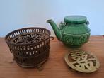 theepot met warmhouder, Ophalen