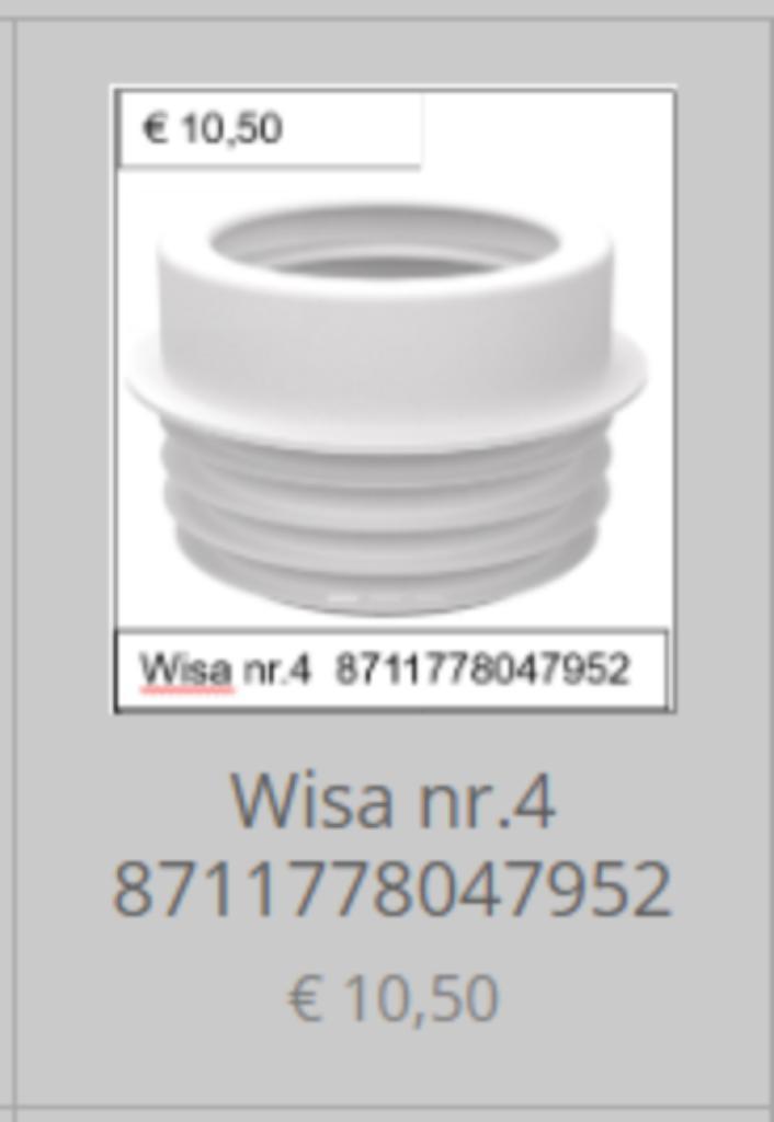 Wisa nr.4 8711778047952, Doe-het-zelf en Verbouw, Sanitair, Nieuw, Toilet, Ophalen