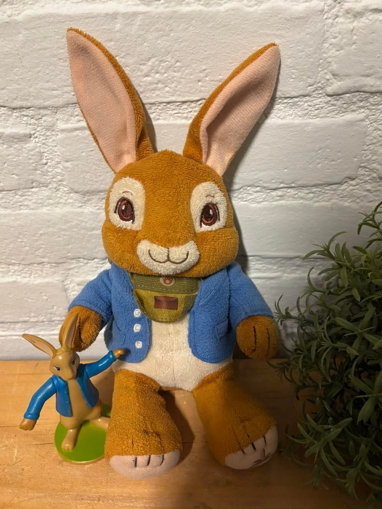 Boek knuffel;  Pieter Rabit/konijn knuffel  30 cm, Kinderen en Baby's, Speelgoed | Knuffels en Pluche, Verzenden, Gebruikt, Overige typen