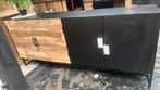 Industrieel mango houten dressoir/ tv meubel, 100 tot 150 cm, Ehb, Ophalen of Verzenden, Metaal