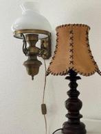 TWEE VINTAGE SCHEMER LAMPEN IN PRIMA STAAT, Huis en Inrichting, Lampen | Wandlampen, Ophalen, Gebruikt, Glas