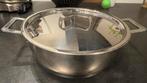 Alessi Hapjespan Jasper Morrison 24cm, Huis en Inrichting, Gebruikt, Inductieplaat, Ophalen of Verzenden, Rvs