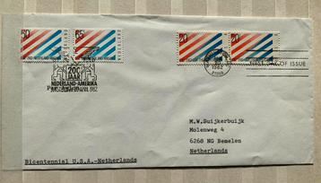1e dag van uitgifte postzegels 200 jaar USA-NL betrekkingen  beschikbaar voor biedingen