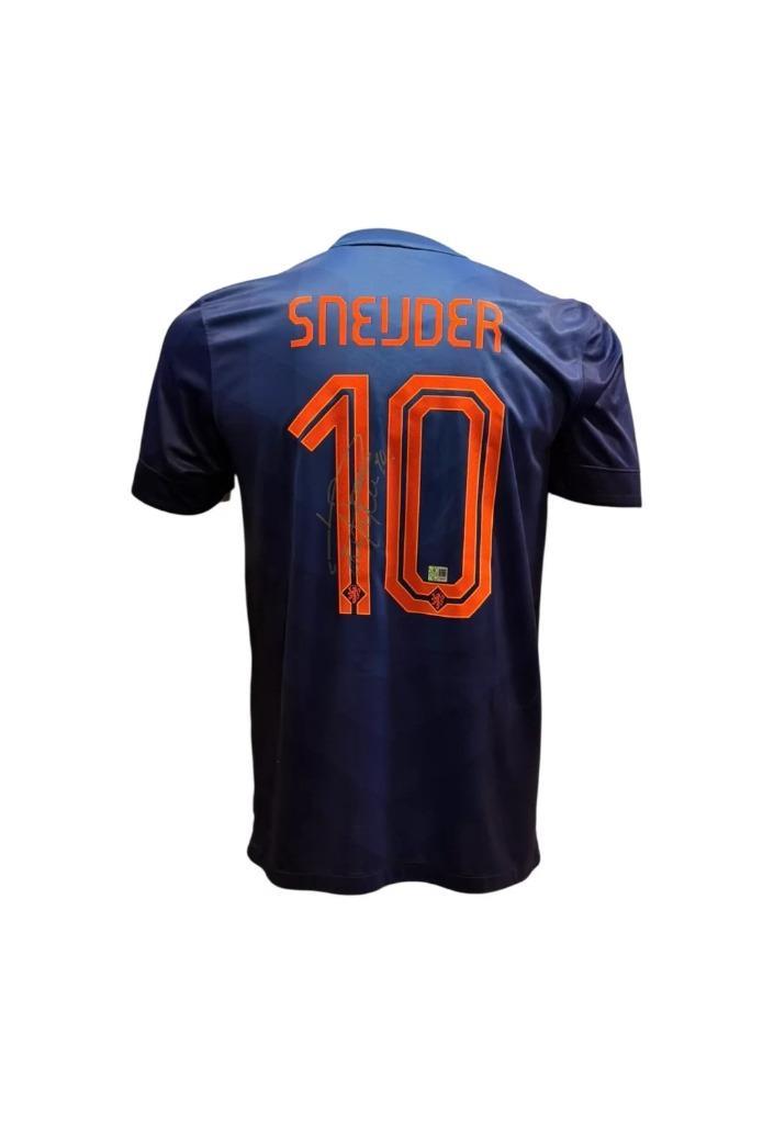 Wesley Sneijder gesigneerd Nederland 2014 Uit Shirt, Verzamelen, Sportartikelen en Voetbal, Zo goed als nieuw, Shirt, Overige binnenlandse clubs