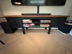 Dressoir zwart met marhonie hout, Ophalen of Verzenden, 25 tot 50 cm, Minder dan 100 cm