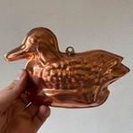 Vintage Roodkoperen Bakblik Eend Vorm, Decoratief Landelijk, Ophalen of Verzenden, Gebruikt, Taarten, Bakvorm