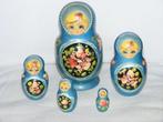 B6592 Turquoise matroesjka baboesjka 5delig, Ophalen of Verzenden, Zo goed als nieuw